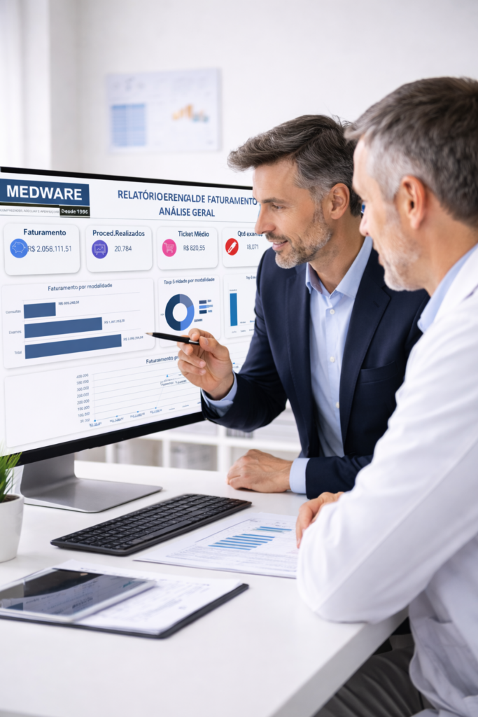 assessoria para clínicas médicas com análise de faturamento e indicadores