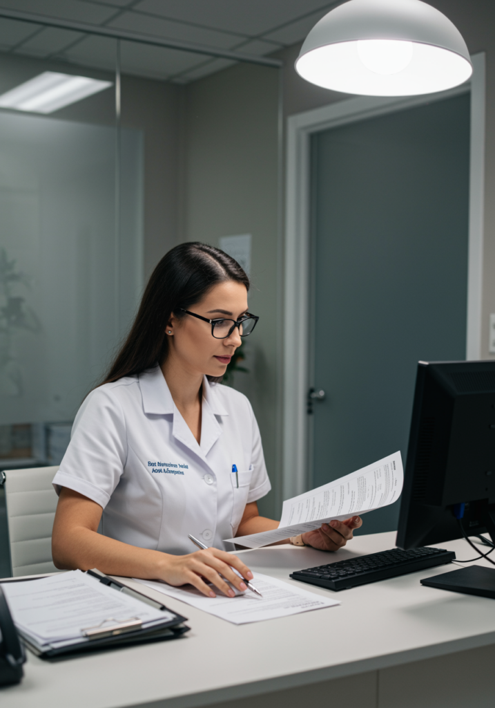 redução de glosas em clínicas na recepção com conferência de dados